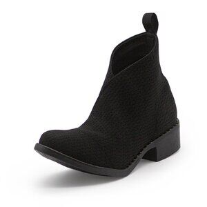 Charleston Shoe Co Barcelona Ankle Booties Stretch Knit Block Heeled Size 9